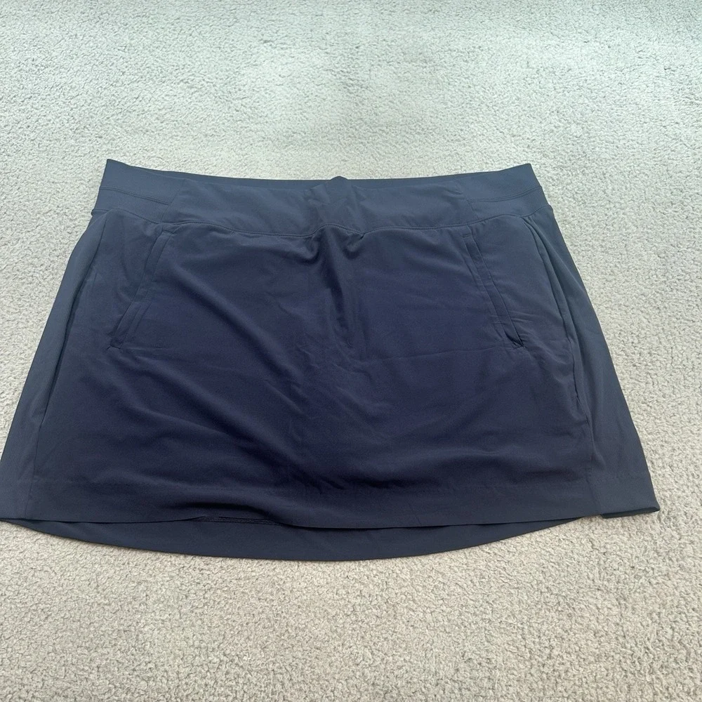 Athleta Salutation Performance Skort Women's Blue Size 24 Stretch Pocket Athleti